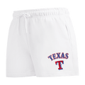 MLB TEXAS RANGERS CLASSIC WOMEN'S FLEECE SHORT (WHITE)