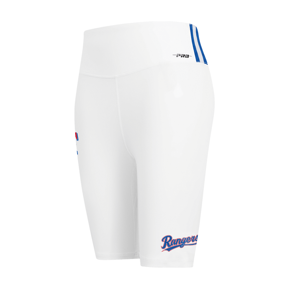 MLB TEXAS RANGERS CLASSIC WOMEN'S COTTON BIKE SHORT (WHITE)