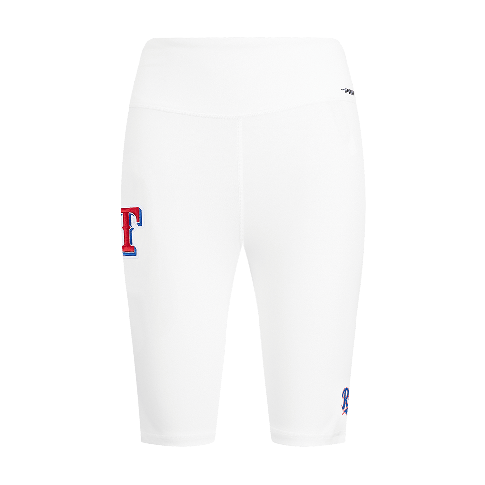 MLB TEXAS RANGERS CLASSIC WOMEN'S COTTON BIKE SHORT (WHITE)
