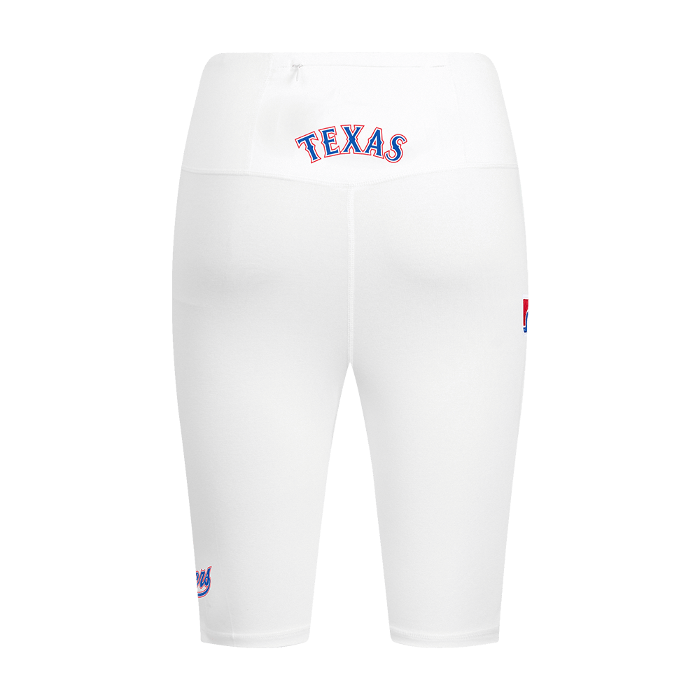 MLB TEXAS RANGERS CLASSIC WOMEN'S COTTON BIKE SHORT (WHITE)