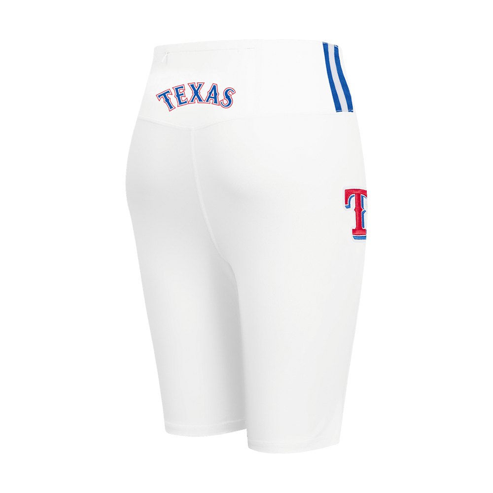 MLB TEXAS RANGERS CLASSIC WOMEN'S COTTON BIKE SHORT (WHITE)