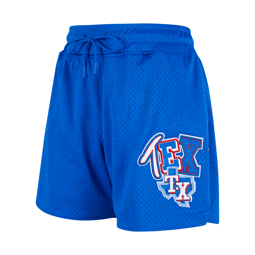MLB TEXAS RANGERS CITY RANSOM WOMEN'S MESH BASKETBALL SHORT (ROYAL BLUE)