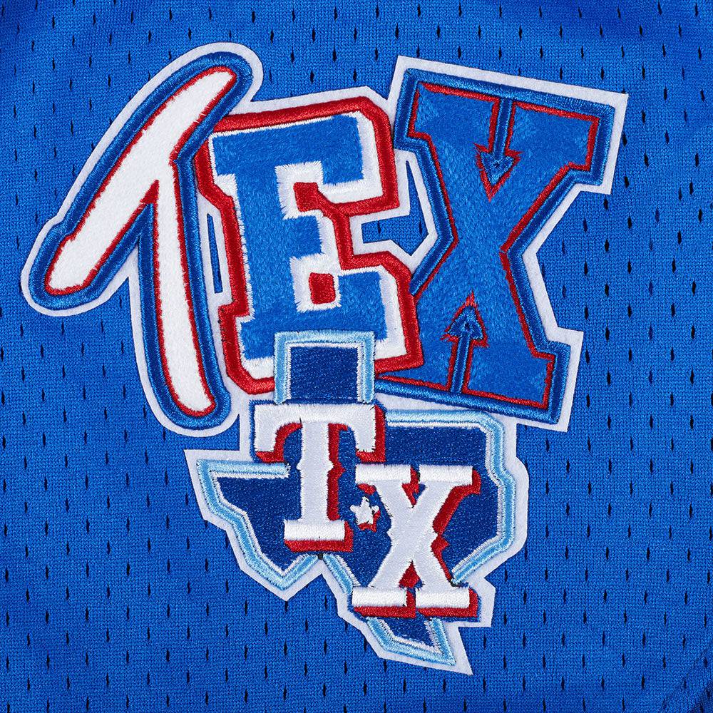 MLB TEXAS RANGERS CITY RANSOM WOMEN'S MESH BASKETBALL SHORT (ROYAL BLUE)