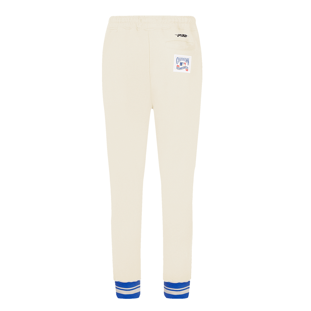 MLB TEXAS RANGERS RETRO CLASSIC WOMEN'S RIB SWEATPANT (EGGSHELL/ROYAL BLUE)
