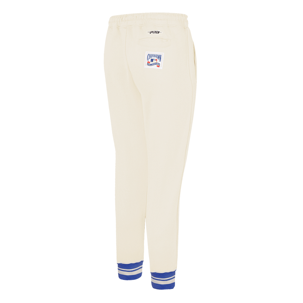 MLB TEXAS RANGERS RETRO CLASSIC WOMEN'S RIB SWEATPANT (EGGSHELL/ROYAL BLUE)