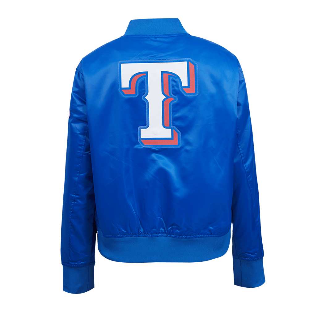 MLB TEXAS RANGERS CLASSIC WOMEN'S SATIN JACKET (ROYAL BLUE)
